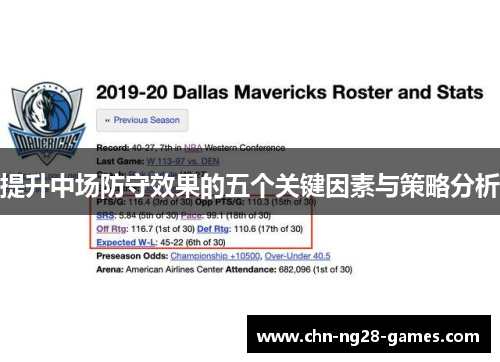 提升中场防守效果的五个关键因素与策略分析